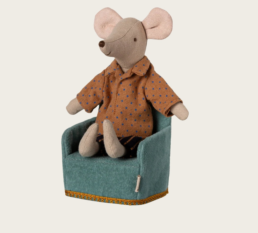 Maileg – Folding chair, mouse - Mint