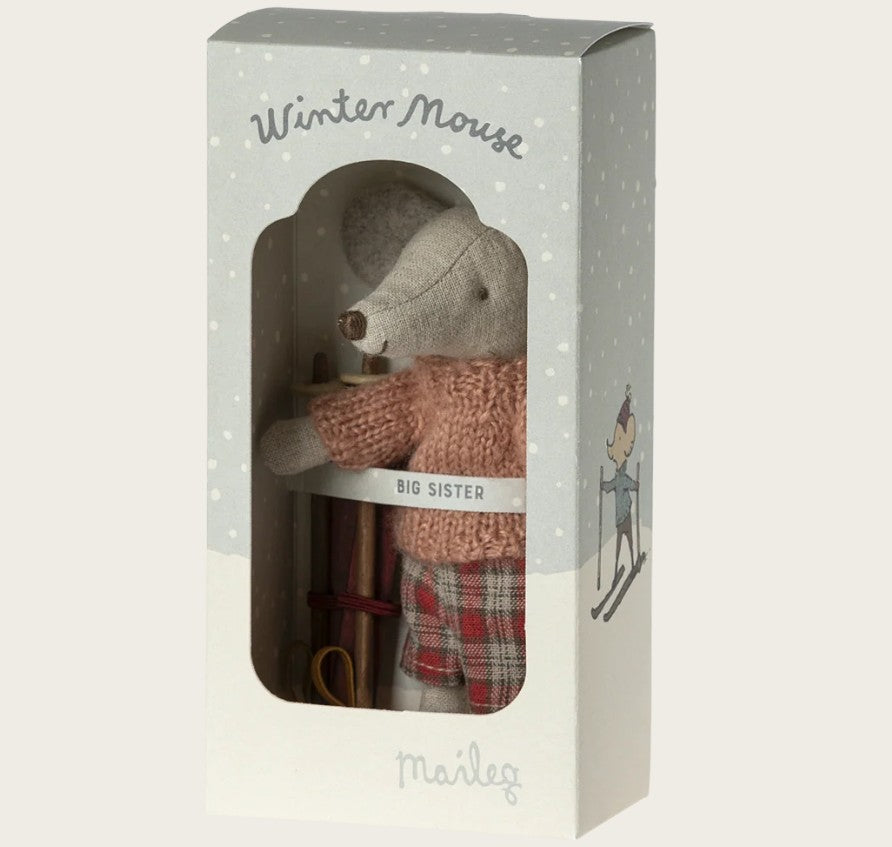 Maileg – Winter mouse with ski, Big Sister
