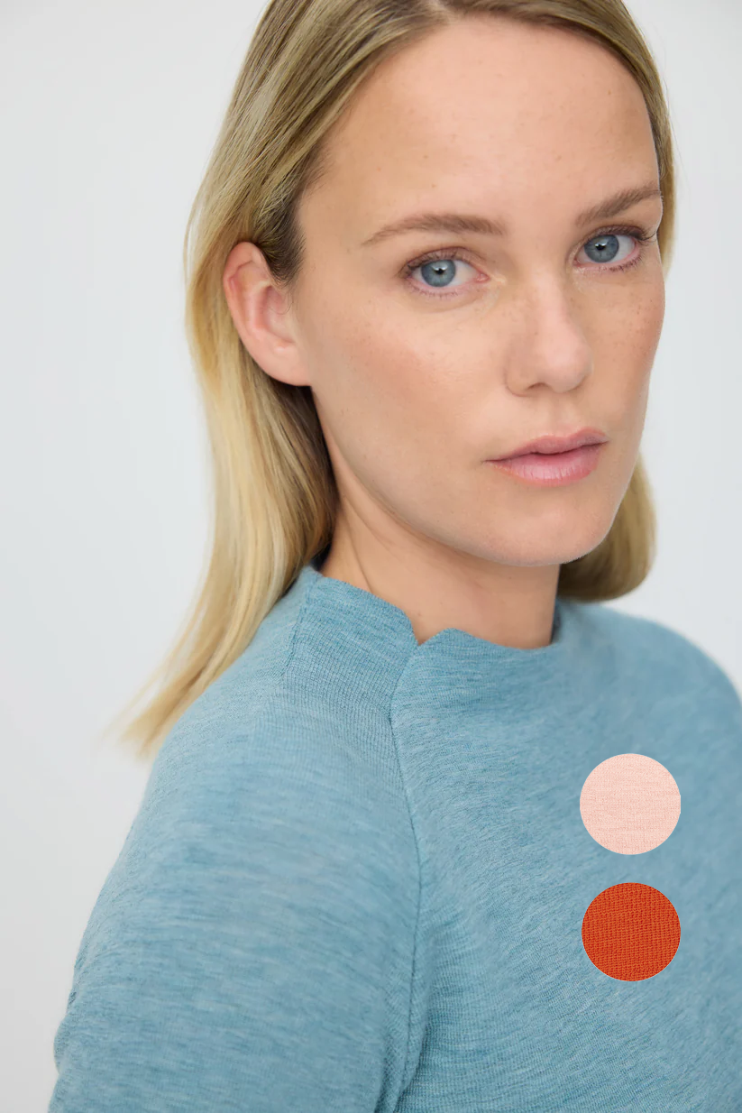 by basics (4063) - Merinó peysa m/laska ermum