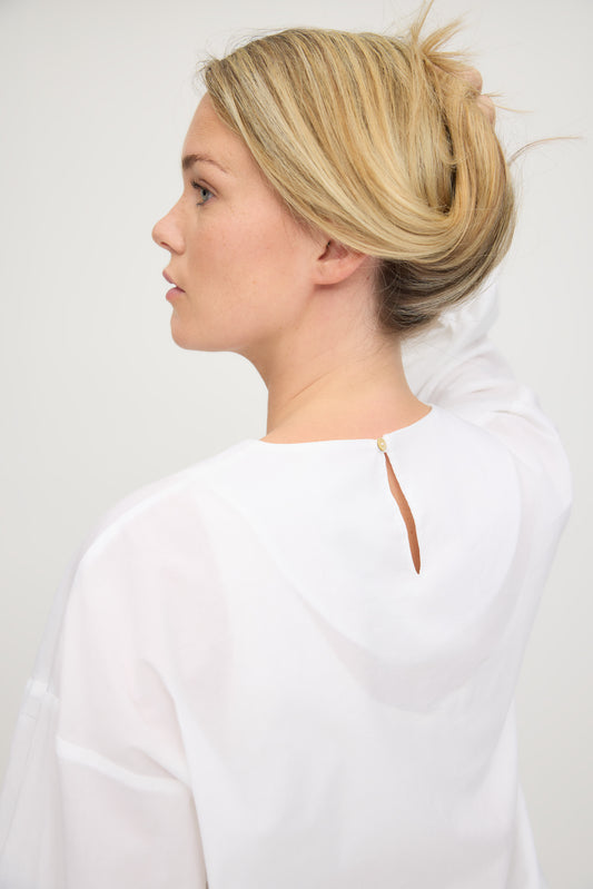 by basics (13046) - Poplin skyrta m/föllum  - nokkrir litir