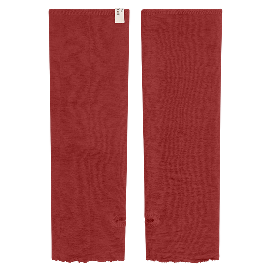 by basics – Merino handstúkur (Earth red)