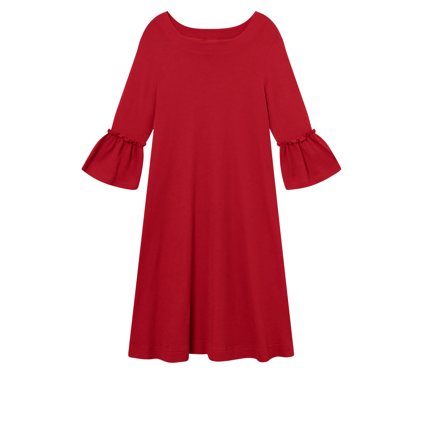 by basics (7030) – Merino Kjóll m/kvart ermum - 2 litir