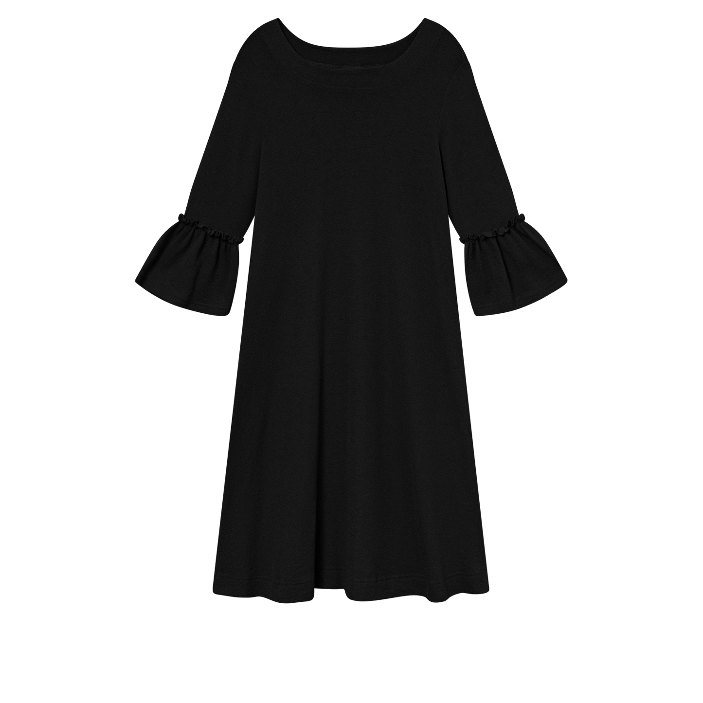 by basics (7030) – Merino Kjóll m/kvart ermum - 2 litir