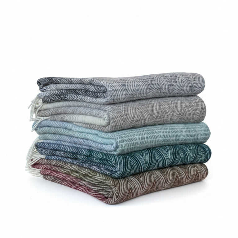 Mjúk ullarteppi - Rainbow