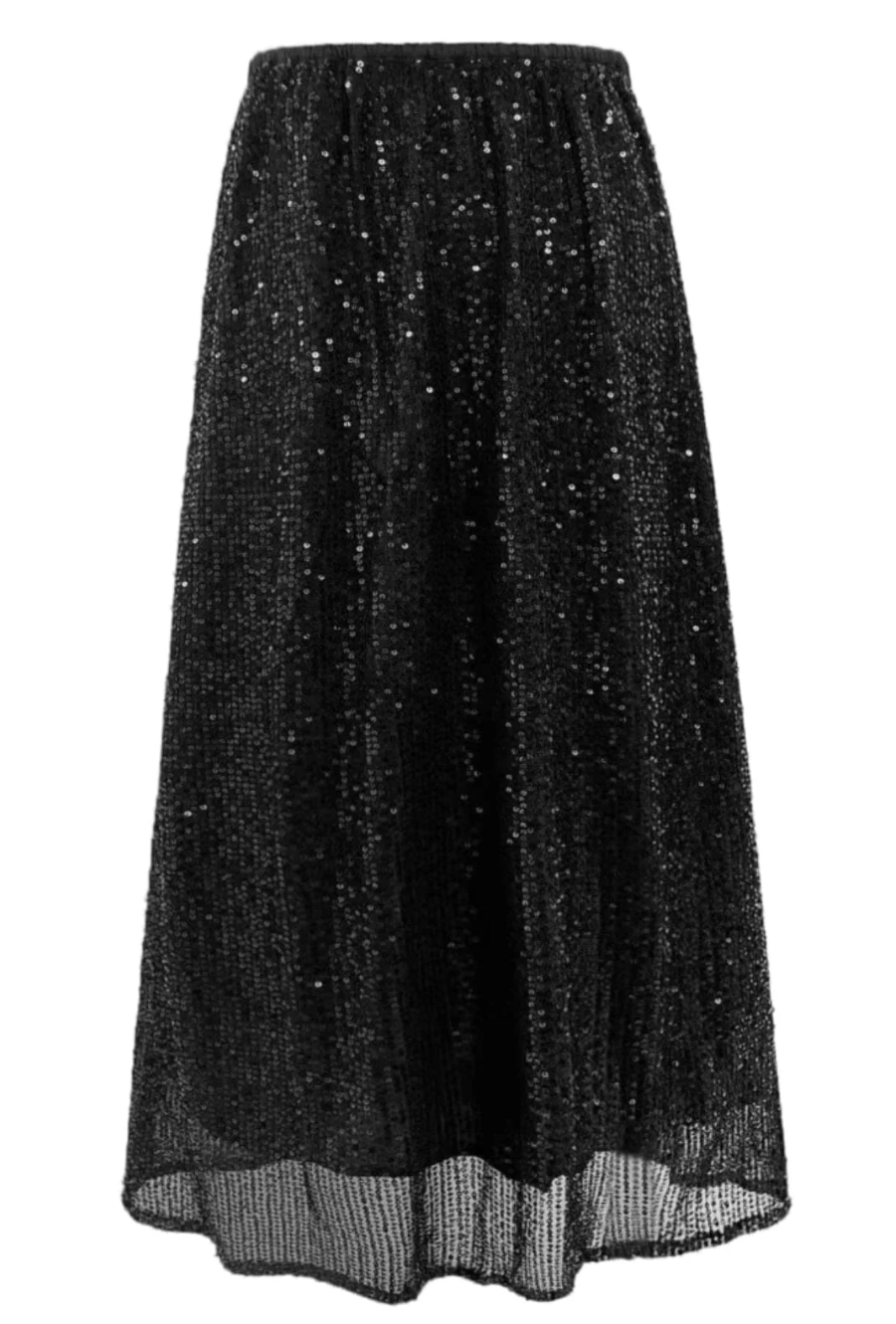 Þorragóss - palliettu pils - svart