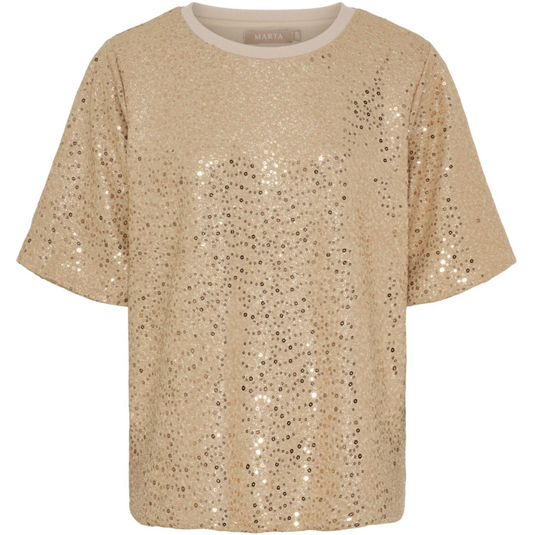 Þorragóss - palliettu t-shirt - drappað